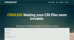 Desktop Screenshot of css2less.net