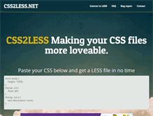 Tablet Screenshot of css2less.net